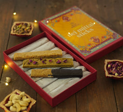 Assorted Nei Mittai Sticks - 350g | Cashew, Pistachio, Almond, Dark Chocolate | Diwali Treats