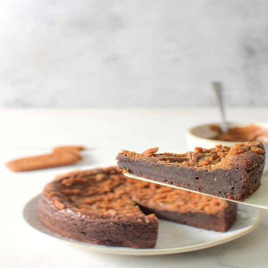 Gluten Free, Vegan Biscoff brownie