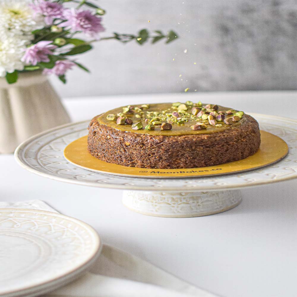 Gluten Free, Vegan Zucchini Pistachio Cake