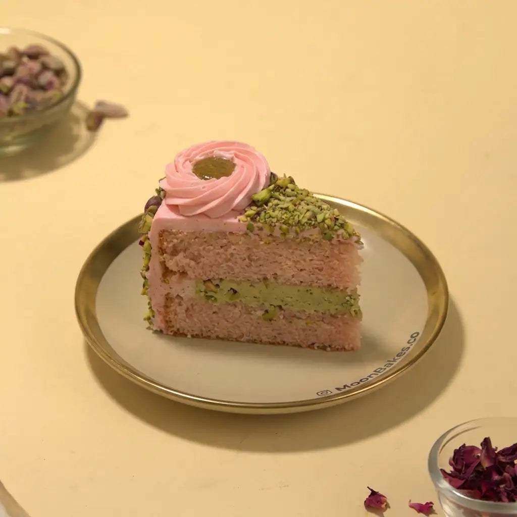 Rose & Pistachio Slice Cake