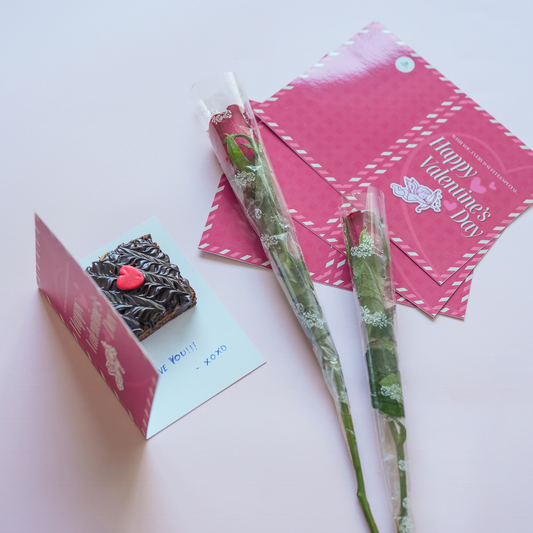 Love in Three (3)!! – Brownie, Flower & Note Gift Combo