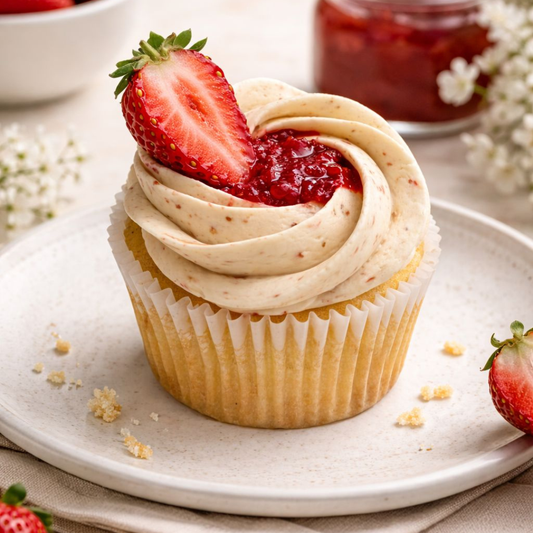 Strawberry Cupcake with Fresh Strawberry Frosting
