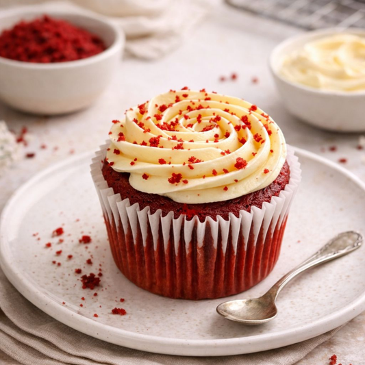 Red Velvet Cupcakes with Cream Cheese Frosting