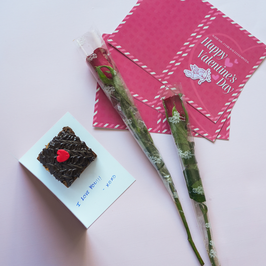 Love in Three (3)!! – Brownie, Flower & Note Gift Combo