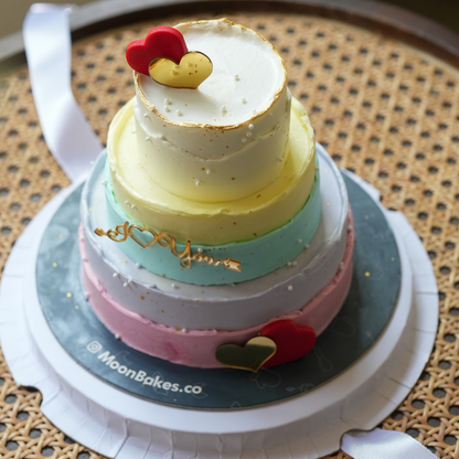 Love Encased – Tier Cake with Flowers & Balloons