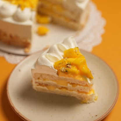 Mango Dessert Combo – Mango Cream Cake Slice & Mango Cream Burst Bun