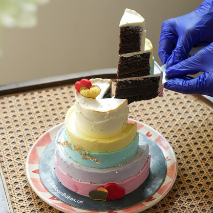 Love Encased – Tier Cake with Flowers & Balloons