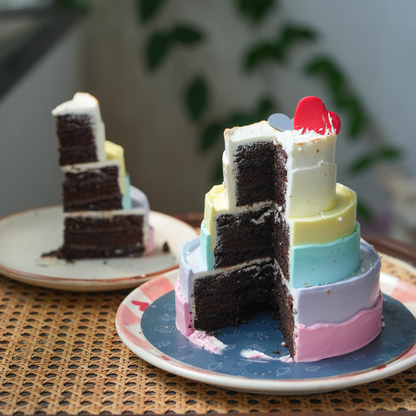 Love Encased – Tier Cake with Flowers & Balloons