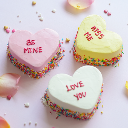 Hearts Together – Mini Heart Cakes (Set of 3)