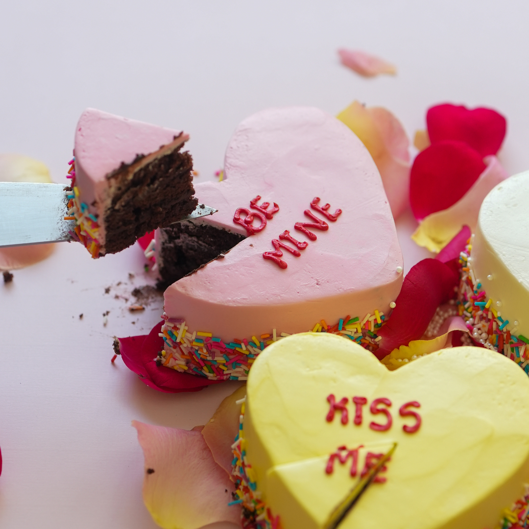 Hearts Together – Mini Heart Cakes (Set of 3)