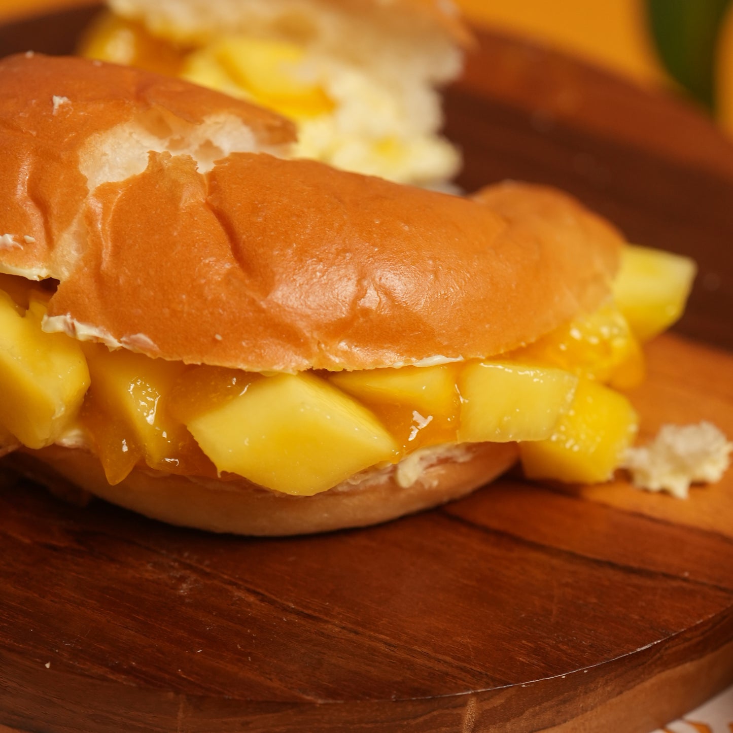 Mango Cream Burst Bun 