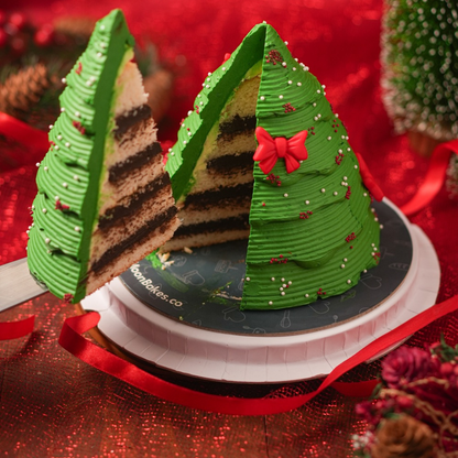 Santa Christmas Tree Cake | Festive Christmas Cake for Celebrations