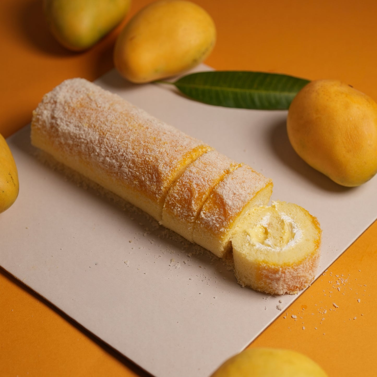 Golden Mango Swiss Swirl – Swiss Roll Cake (Pack of 3)