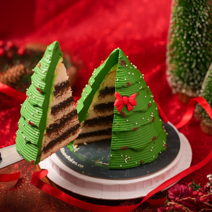 Santa Christmas Tree Cake | Festive Christmas Cake for Celebrations