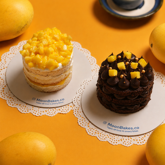 Tropical Mango Pineapple Fusion & Choco Mango Temptation Bento Cake Combo