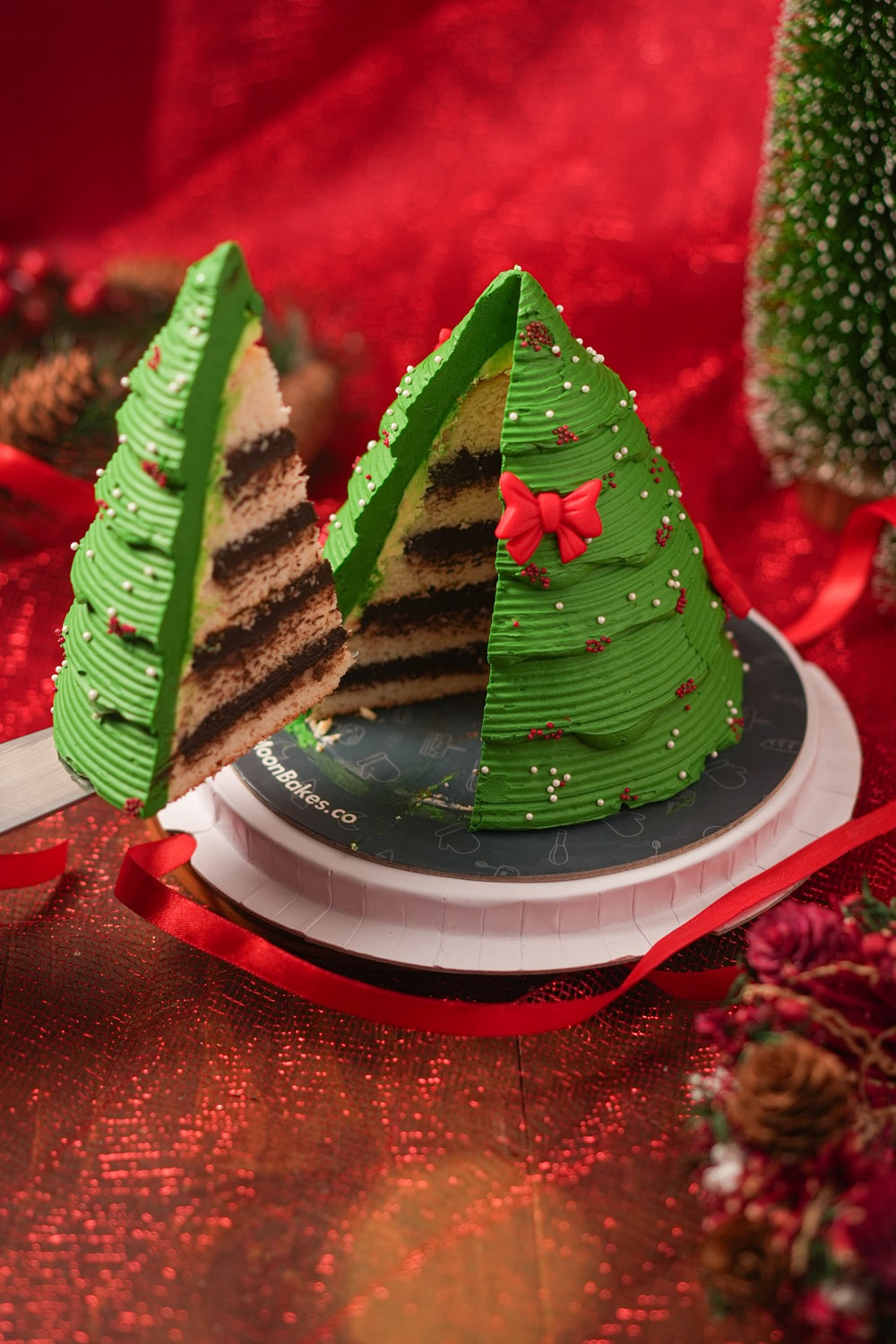 Santa Christmas Tree Cake | Festive Christmas Cake for Celebrations
