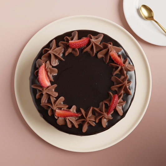 Double Chocolate Strawberry Cake