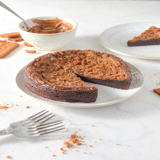 Gluten Free, Vegan Biscoff brownie