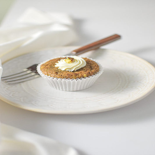 Gluten Free, Vegan Zucchini Pistachio Cupcake