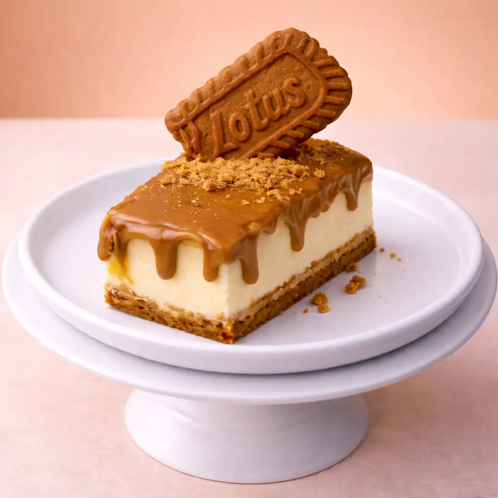 Lotus Biscoff  Cheesecake Slice