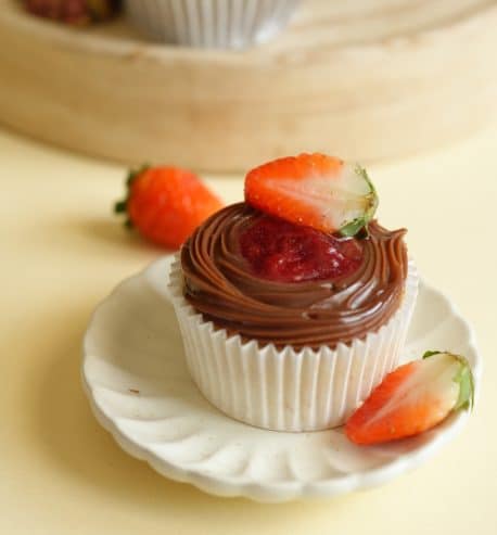 Milk Chocolate Strawberry Cupcake