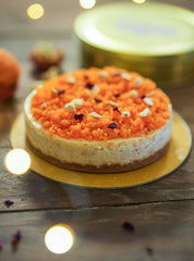 Motichoor Cheesecake - 6 inch | Cream Cheese, Motichoor Ladoo, Vanilla Essence | Diwali Treats