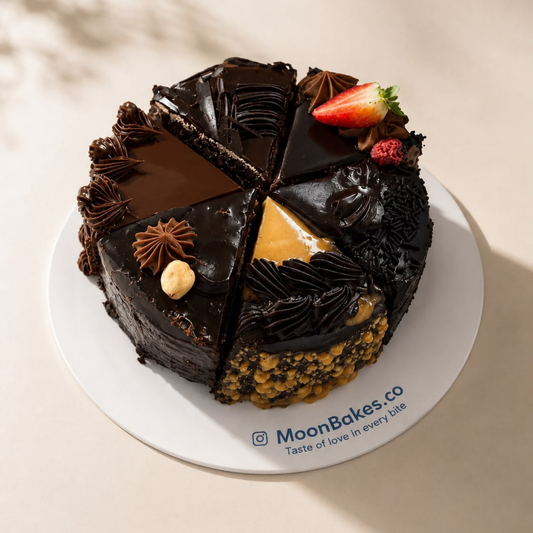 Assorted Chocolate Cake Slices, Six Flavours, One Box