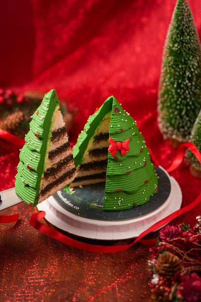 Santa Christmas Tree Cake | Festive Christmas Cake for Celebrations